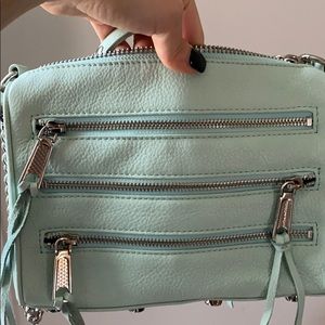 Mint colored 5 zip mini from Rebecca Minkoff